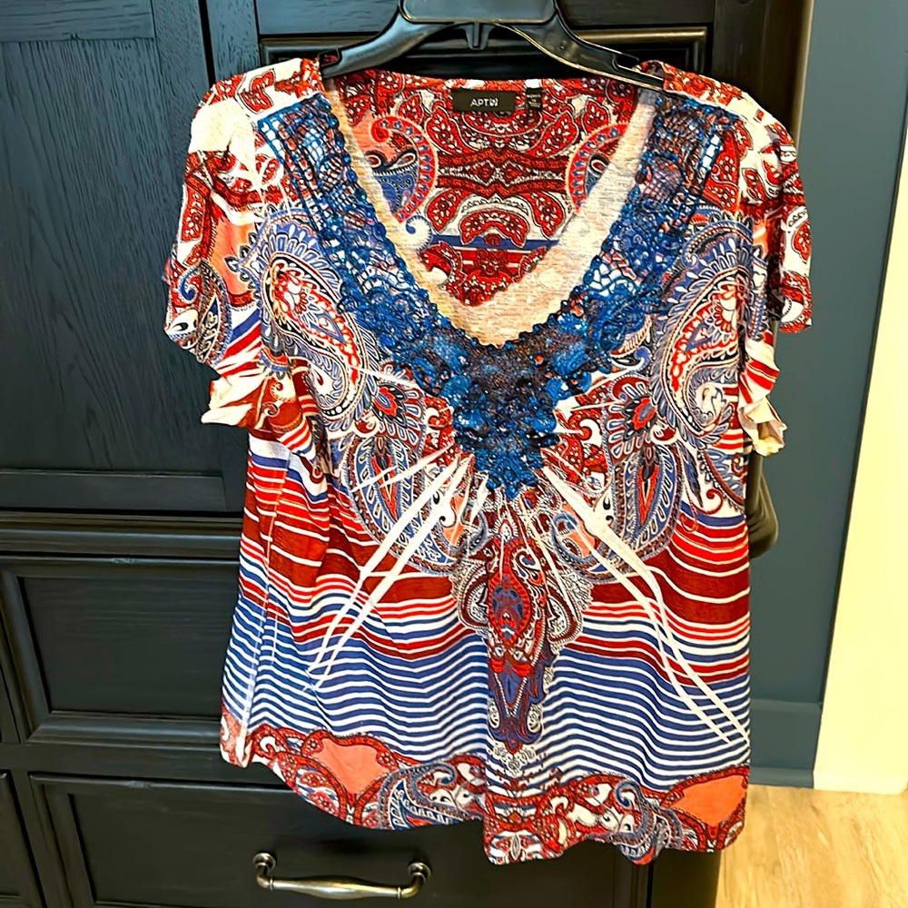 Apt. 9 patriotic top, size 1x